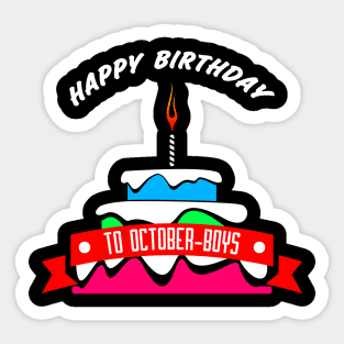 HBD OCTOBER-BOYS Sticker